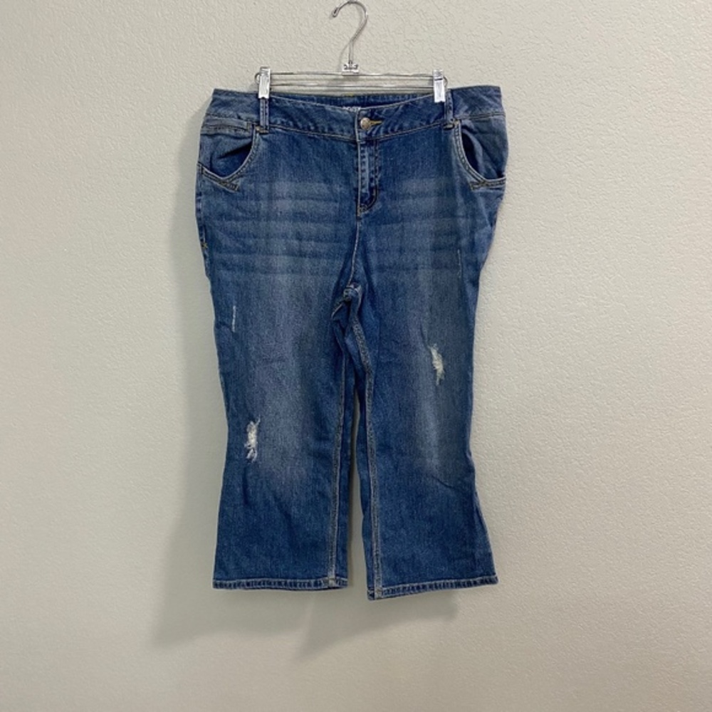 Lane Bryant Distressed Crop Jeans